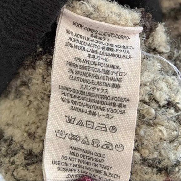 Cute & Cozy! Free People Small Boucle Double Breasted Blazer Cardigan Jacket M - Picture 9 of 9